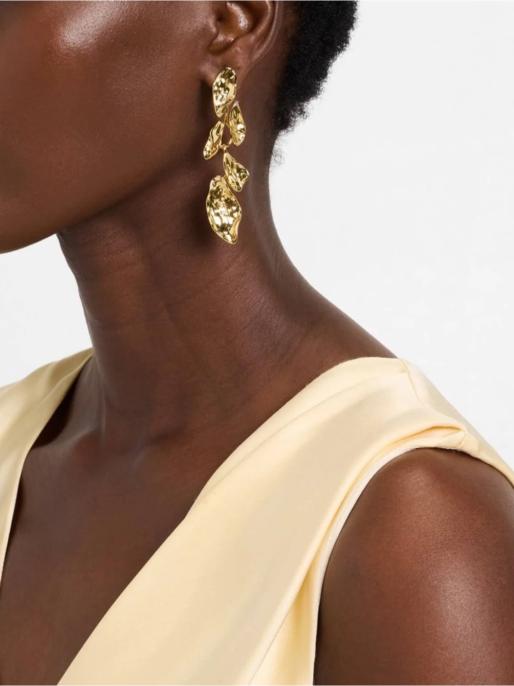 Alexis Bittar Mosaic Molten Gold Post Earrings - Picture 7 of 7